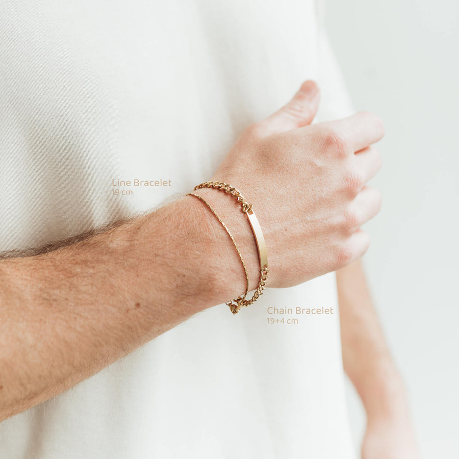 Line Chain Bracelet for Men