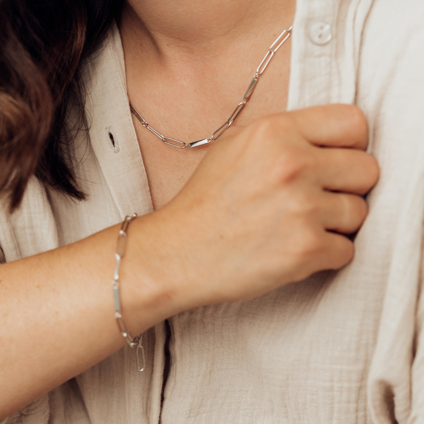 Family Chain Bracelet Silver