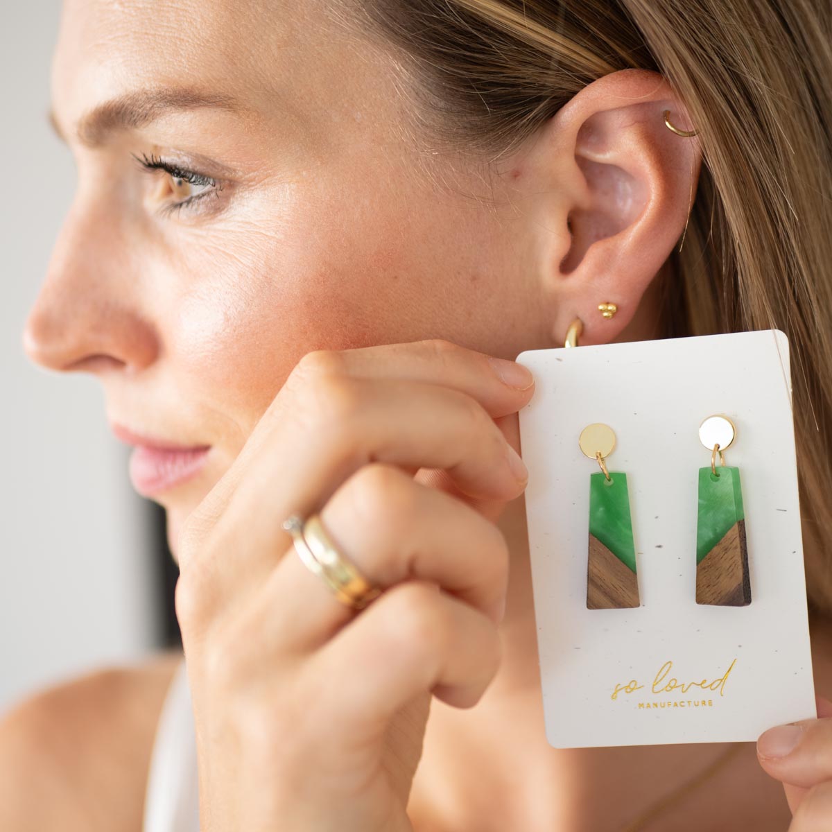 Summersale - Wooden Trapez Green