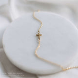 Side Cross Necklace