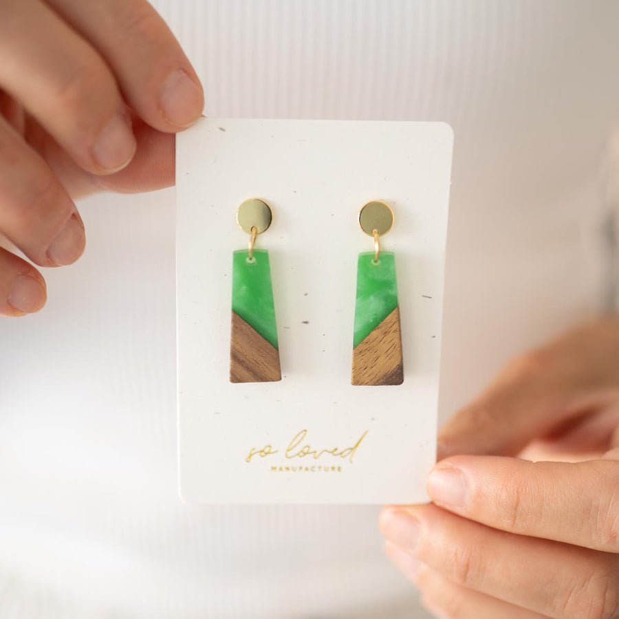 Summersale - Wooden Trapez Green