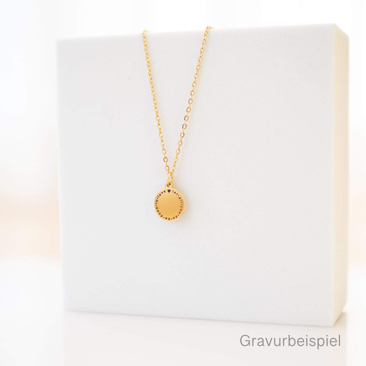 Coin Engrave Necklace (Stainless Steel)