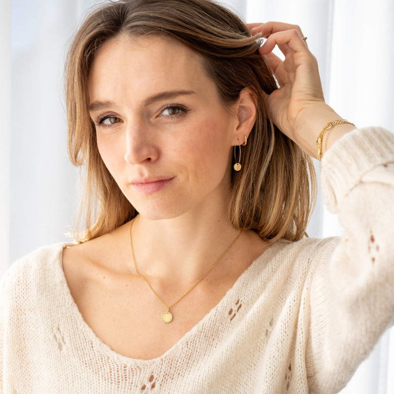Coin Engrave Necklace (Stainless Steel)