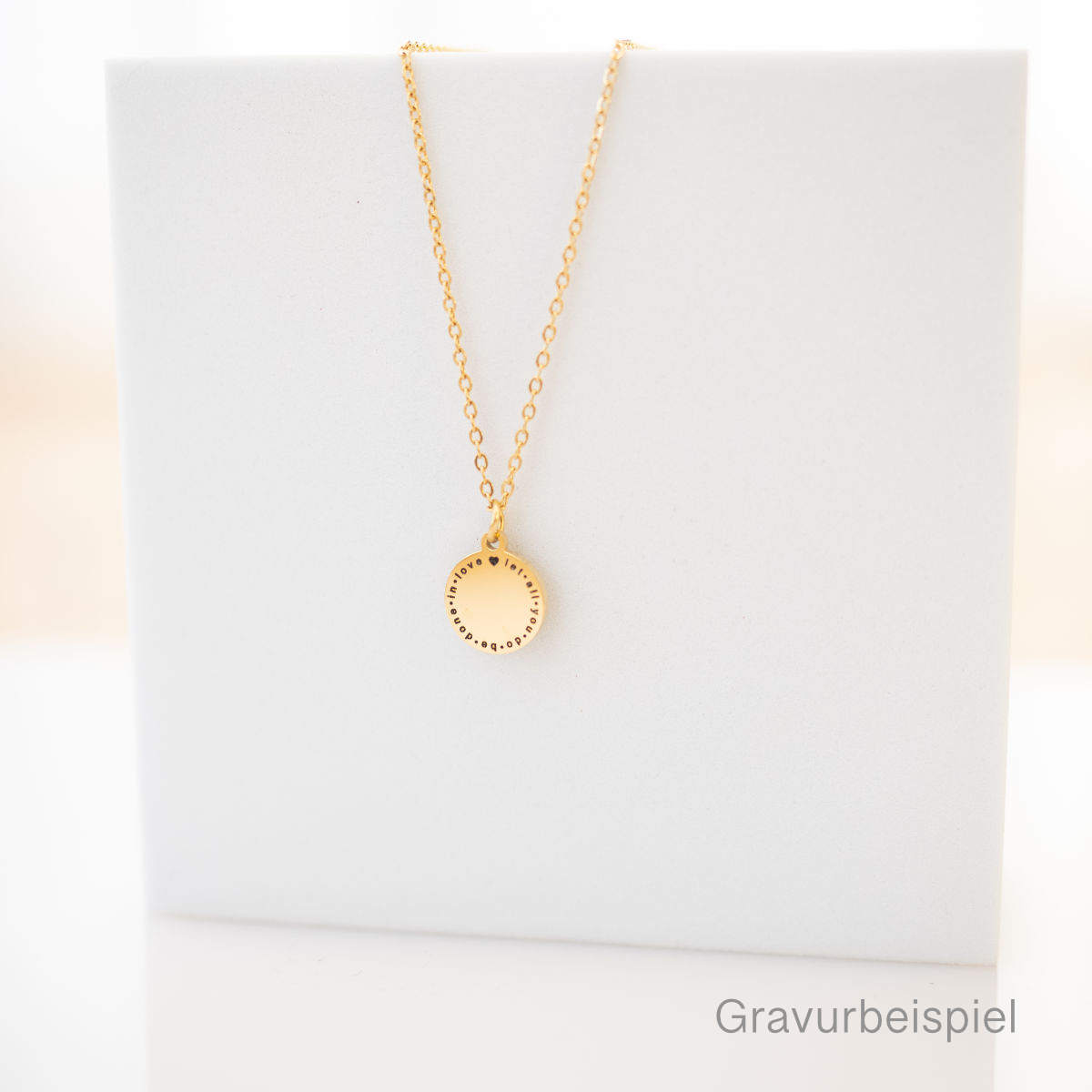 Coin Engrave Necklace (Stainless Steel)