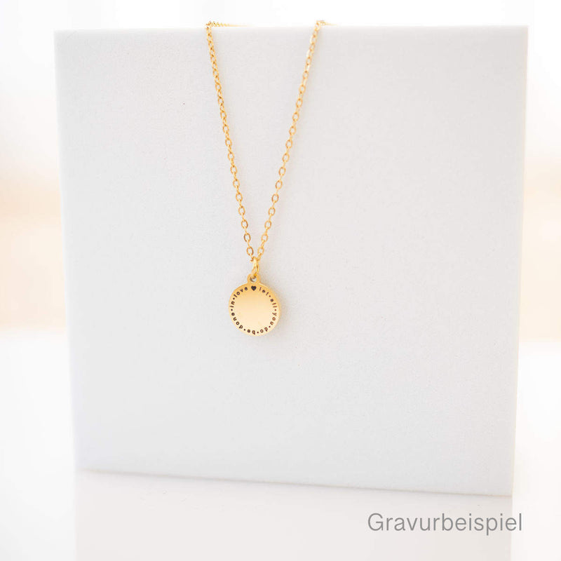 Coin Engrave Necklace (Stainless Steel)
