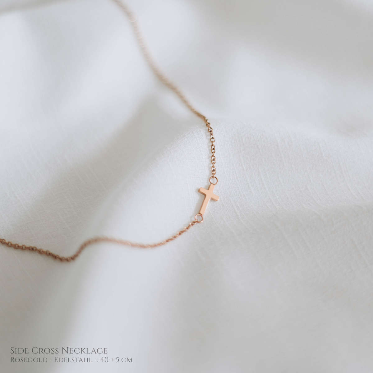 Side Cross Necklace